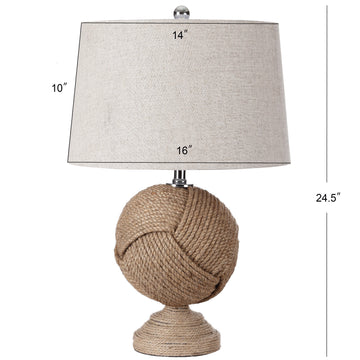Monkey's Fist 24" Knotted Rope LED Table Lamp - JONATHAN Y